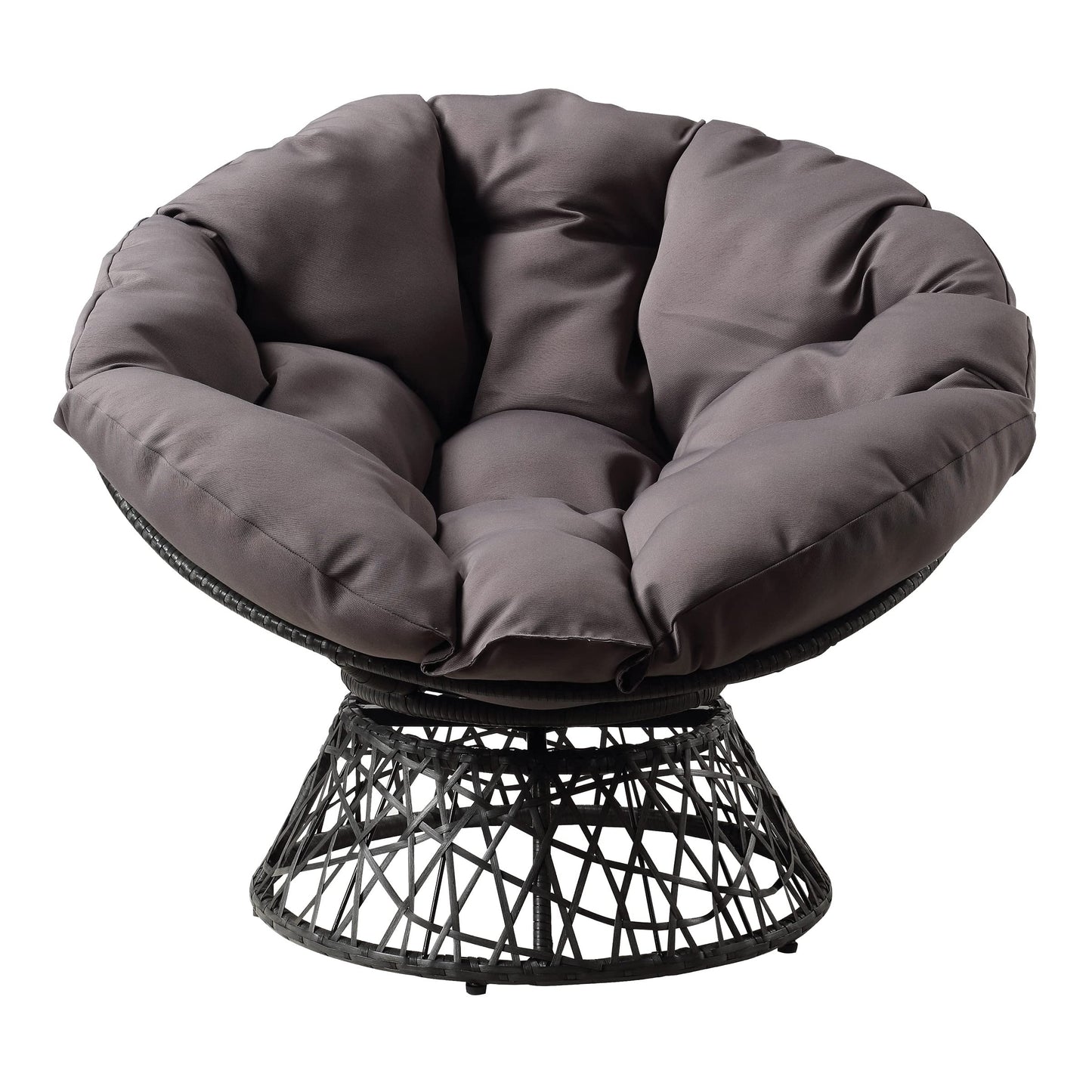 OSP Swivel Papasan Chair White