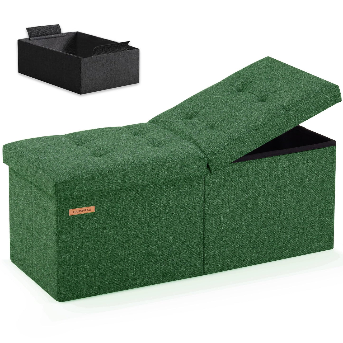 HAUSFRAU 31.5" Storage Ottoman Bench
