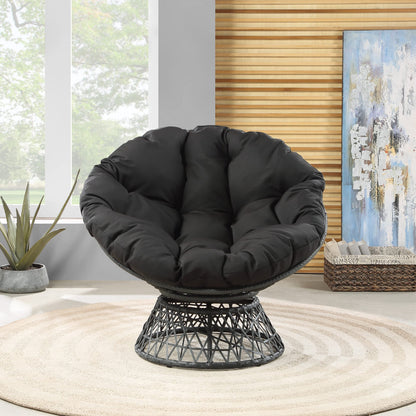 OSP Swivel Papasan Chair White