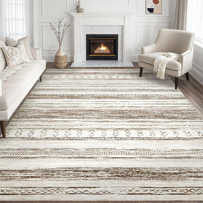 Tortania 9x12 Rug – Boho Cream Brown