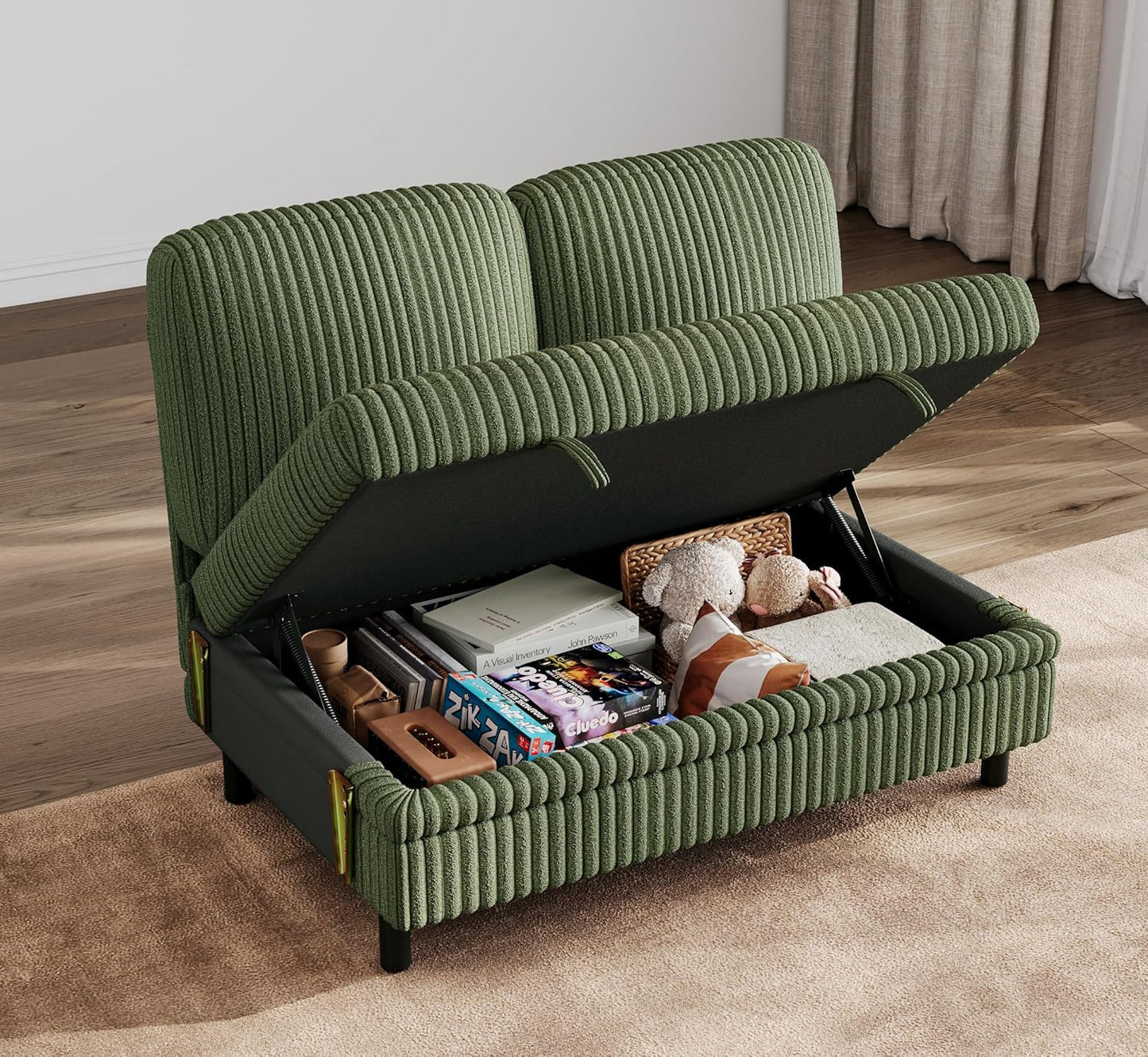 LINSY HOME Blue Sleeper Sofa