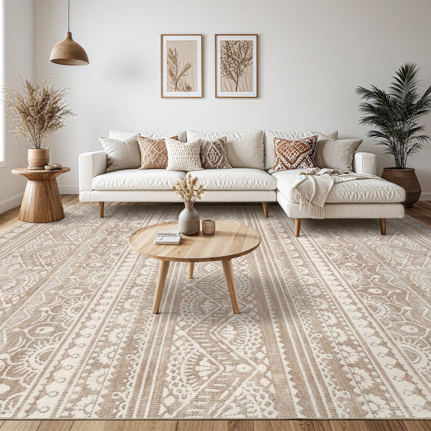 Tortania 9x12 Rug – Boho Cream Brown