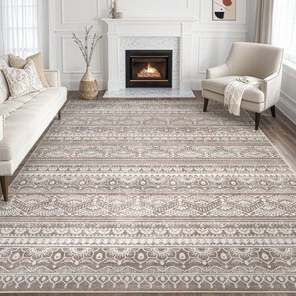 Tortania 9x12 Rug – Boho Cream Brown