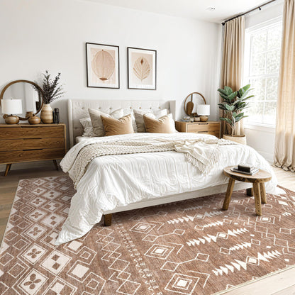 Tortania 9x12 Rug – Boho Cream Brown