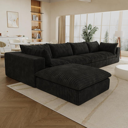 118" Modular Sofa – Black