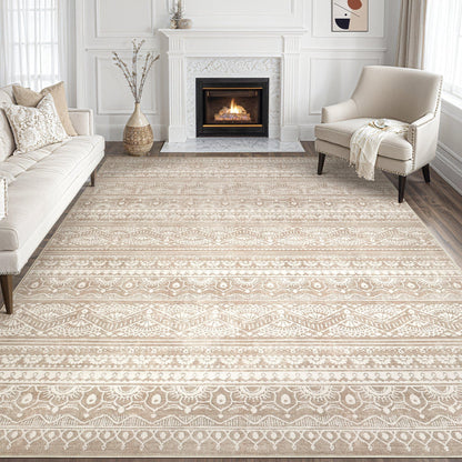 Tortania 9x12 Rug – Boho Cream Brown