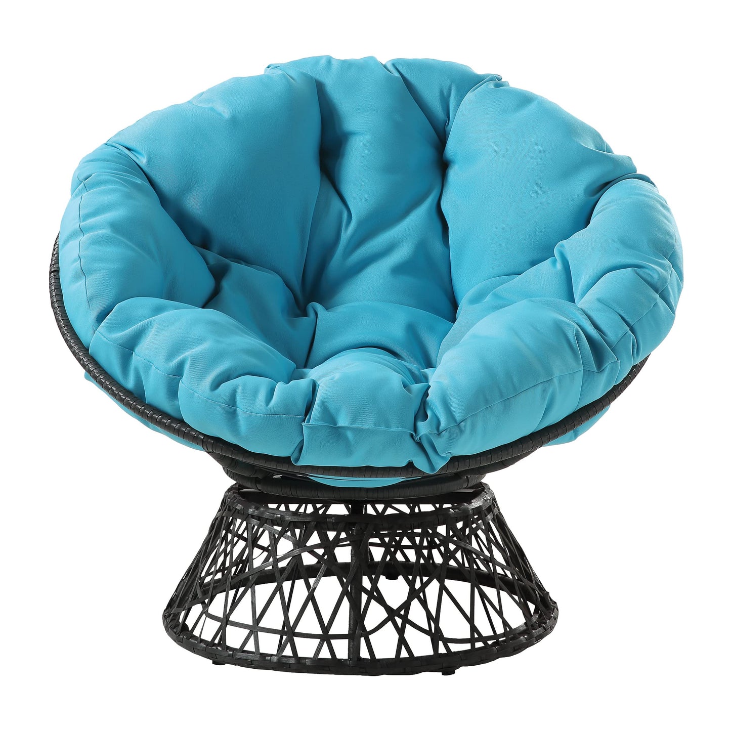 OSP Swivel Papasan Chair White