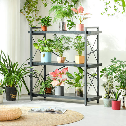HCHQHS 4-Tier Industrial Bookshelf