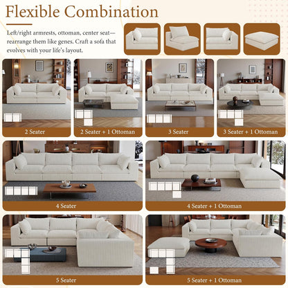 118" Modular Sofa – Black