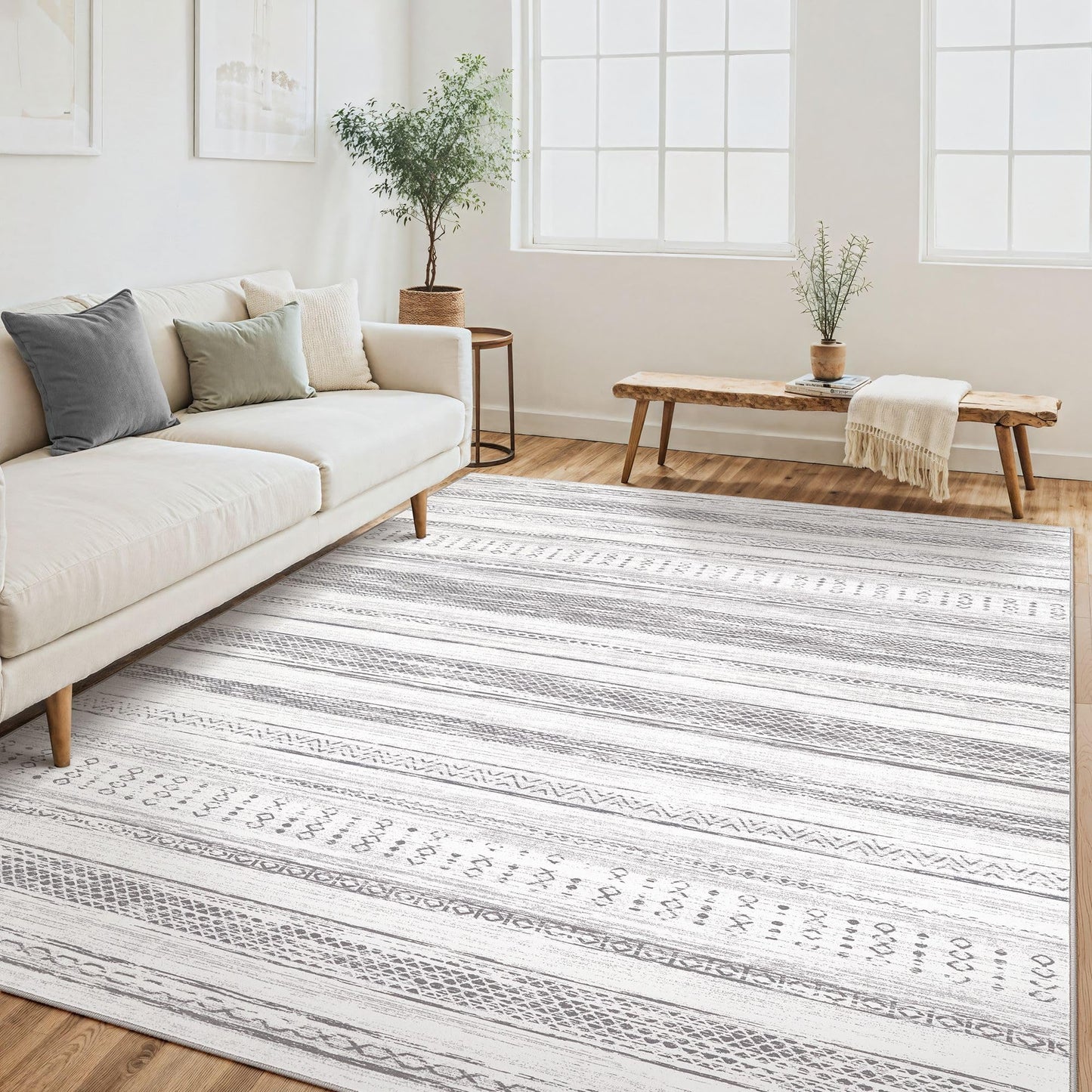 Tortania 9x12 Rug – Boho Cream Brown
