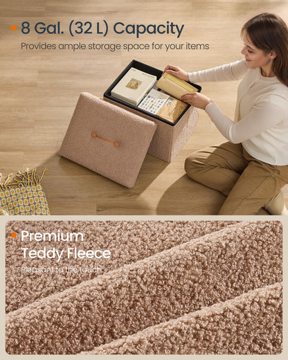 SONGMICS Storage Ottoman Bench, 15"x30"x15"