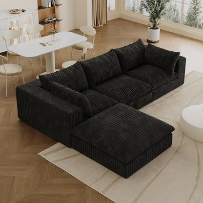 118" Modular Sofa – Black