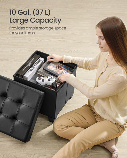 SONGMICS 15"x43"x15.7" Storage Ottoman Bench