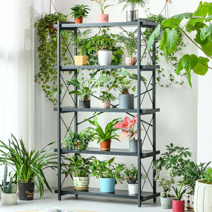 HCHQHS 4-Tier Industrial Bookshelf