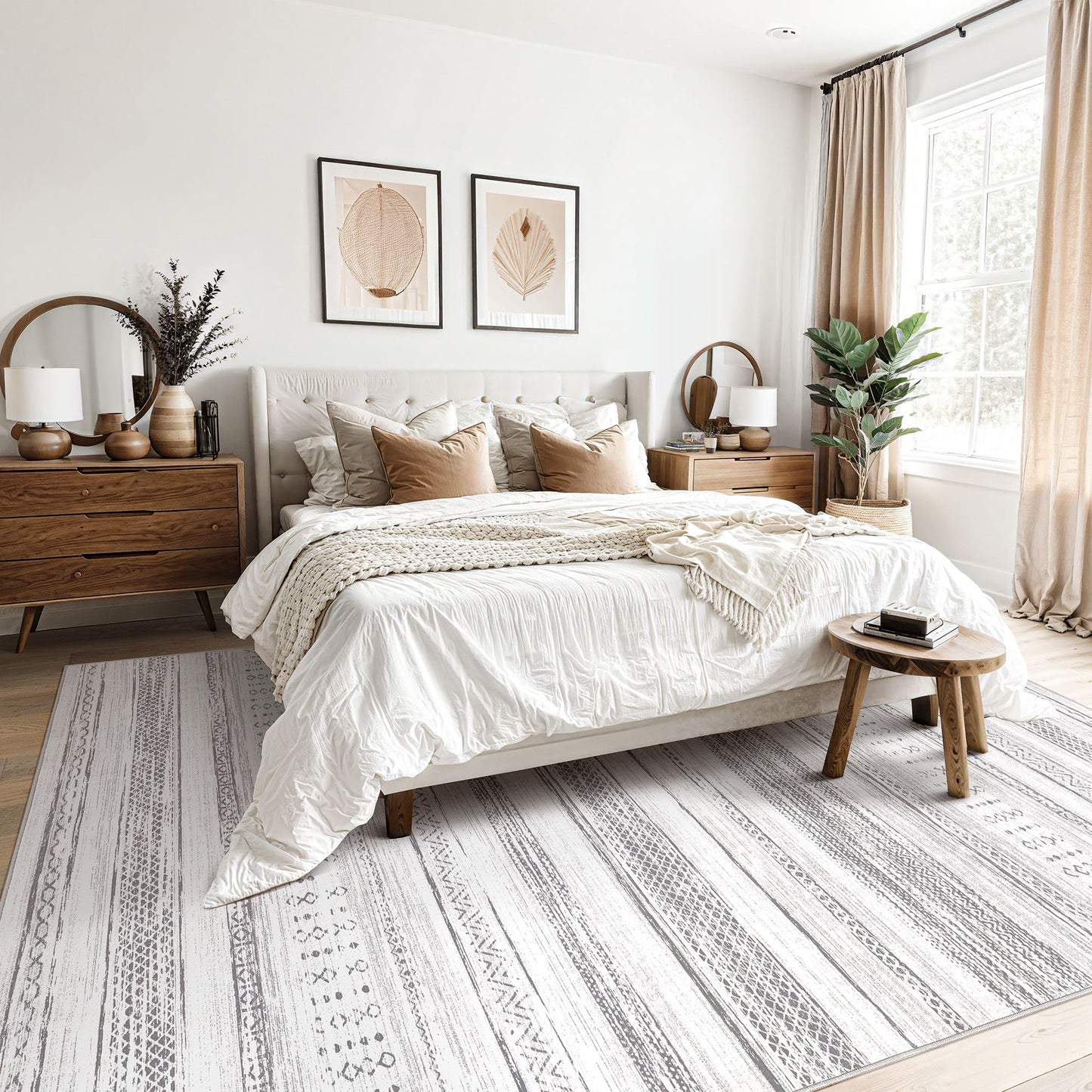 Tortania 9x12 Rug – Boho Cream Brown
