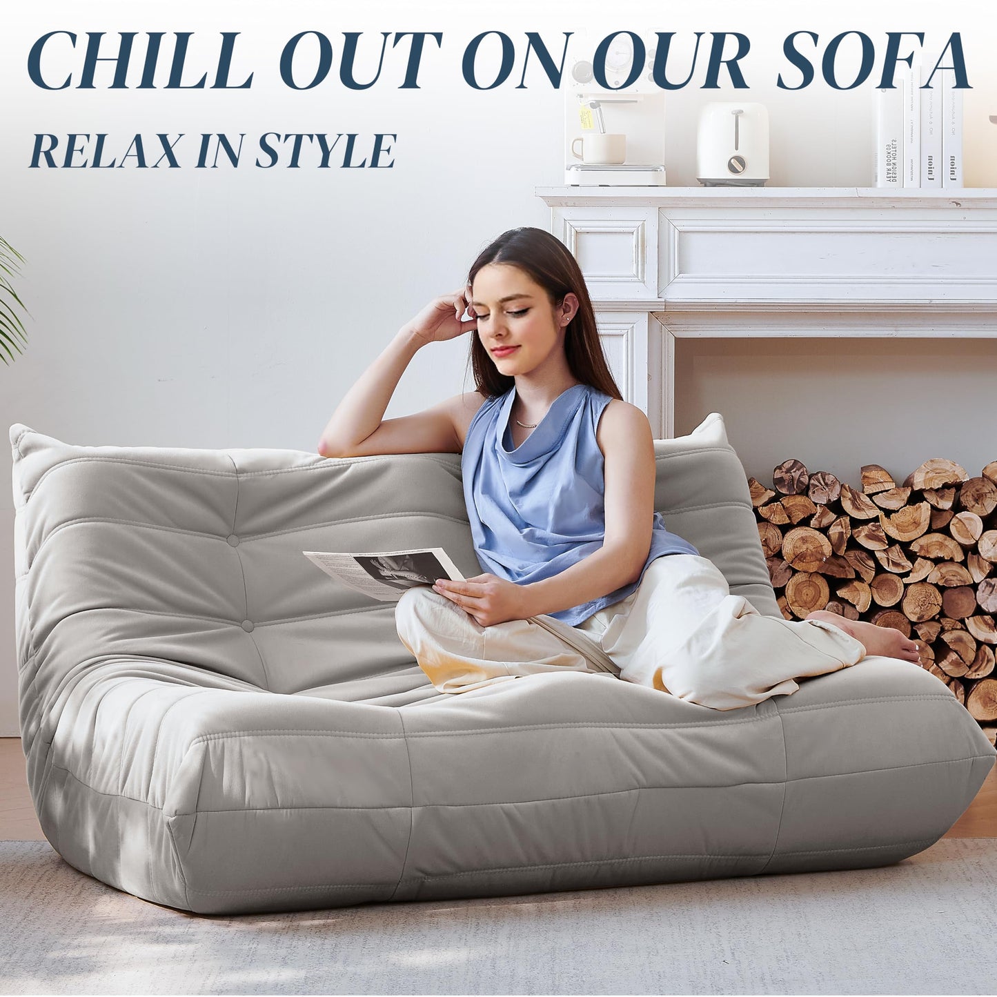 Dark Gray Bean Bag Chair