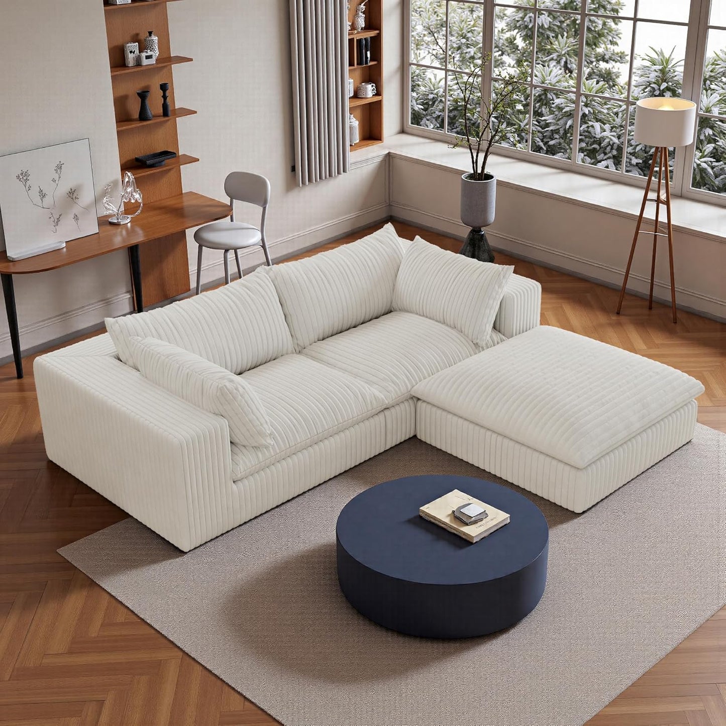 118" Modular Sofa – Black
