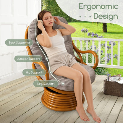 HIGOGOGO Papasan Cushion Grey