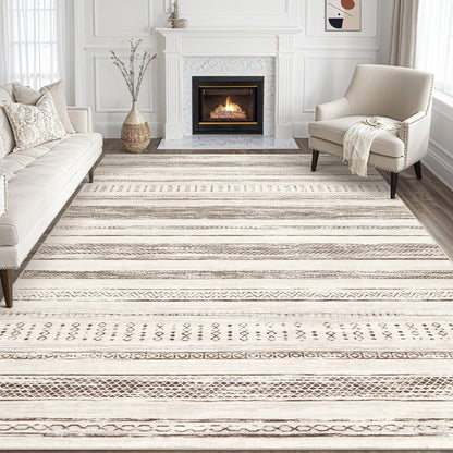 Tortania 9x12 Rug – Boho Cream Brown