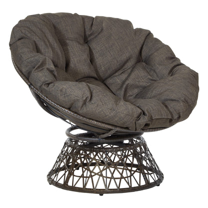 OSP Swivel Papasan Chair White