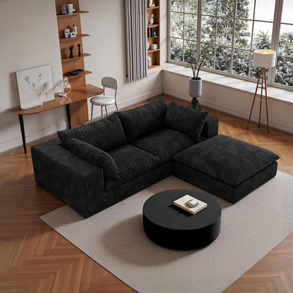 118" Modular Sofa – Black