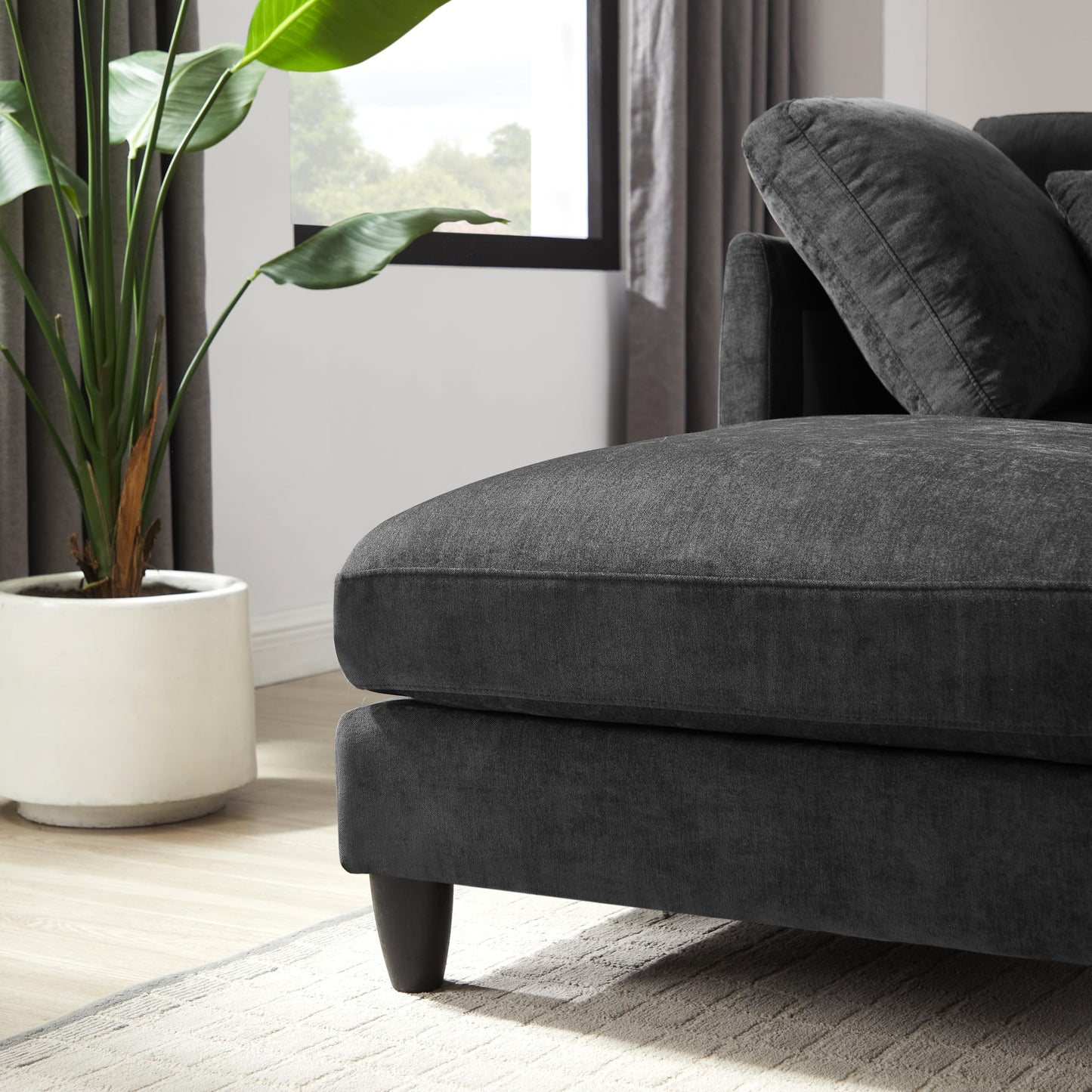 7-Seater Modular Sofa – Black